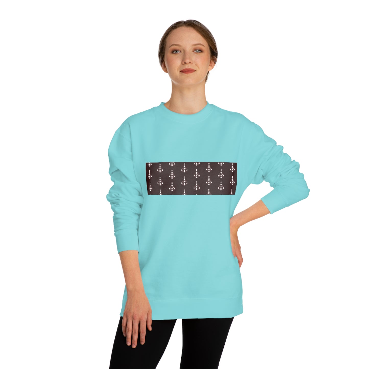 Unisex Body Graph Pattern Crew Neck Sweatshirt