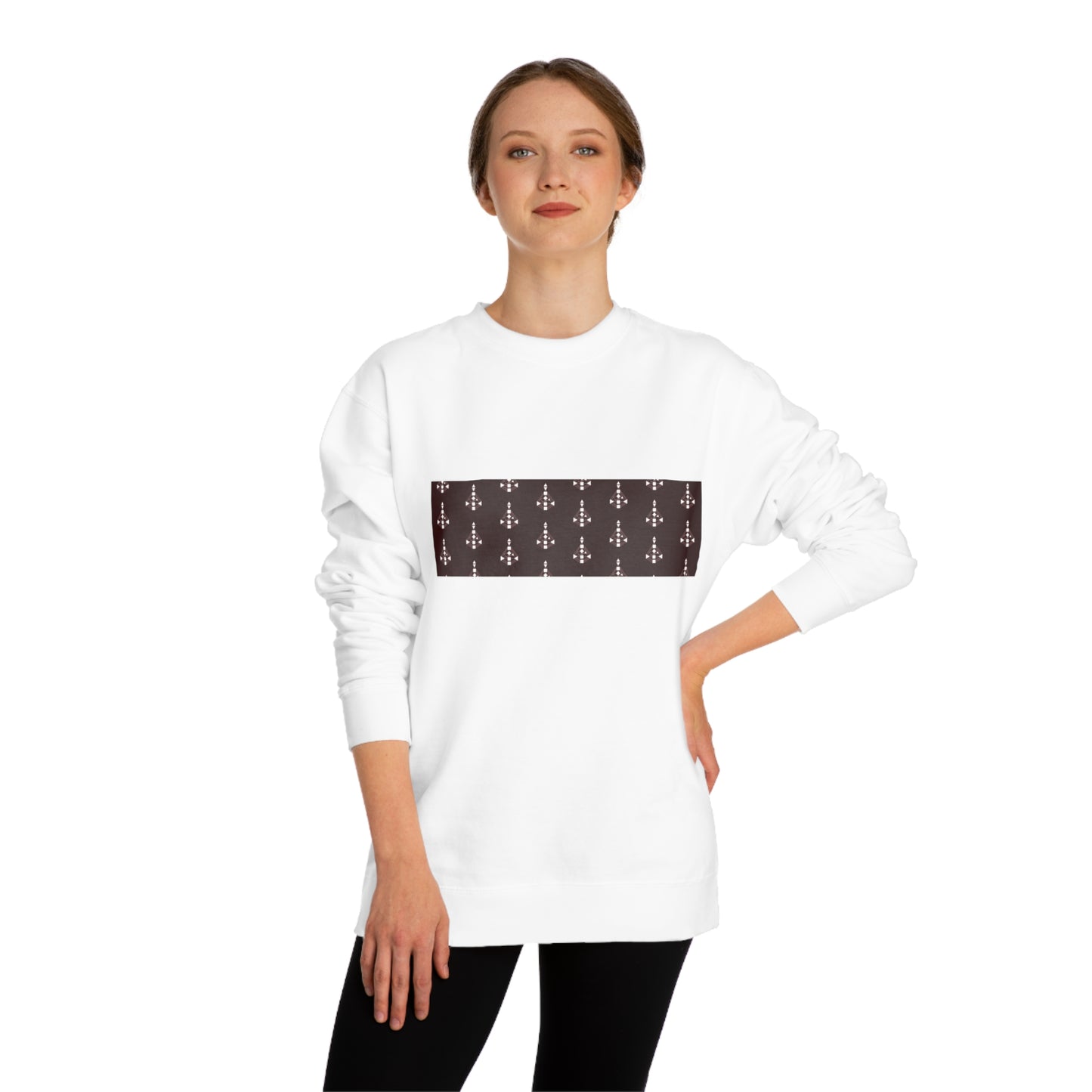 Unisex Body Graph Pattern Crew Neck Sweatshirt