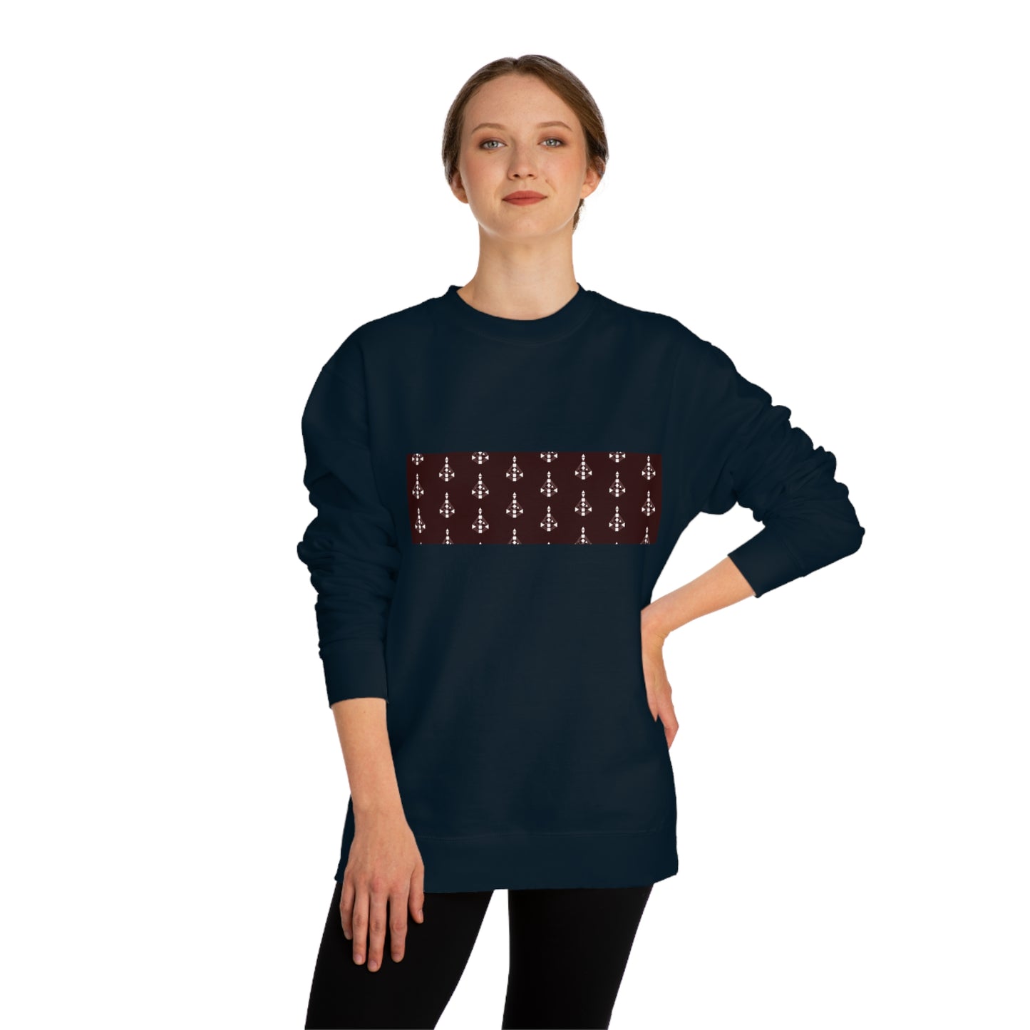 Unisex Body Graph Pattern Crew Neck Sweatshirt