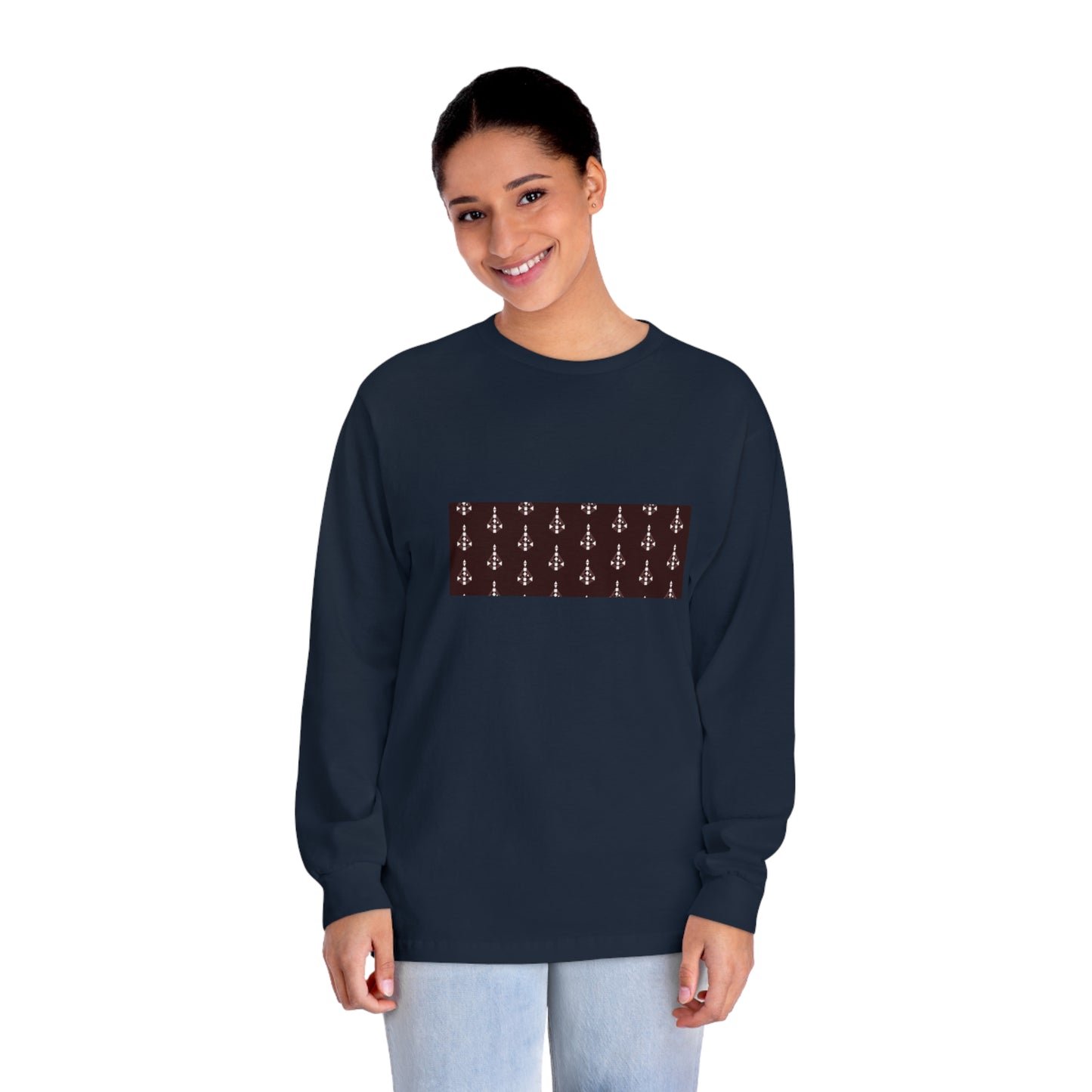 Unisex Body Graph pattern Long Sleeve T-Shirt