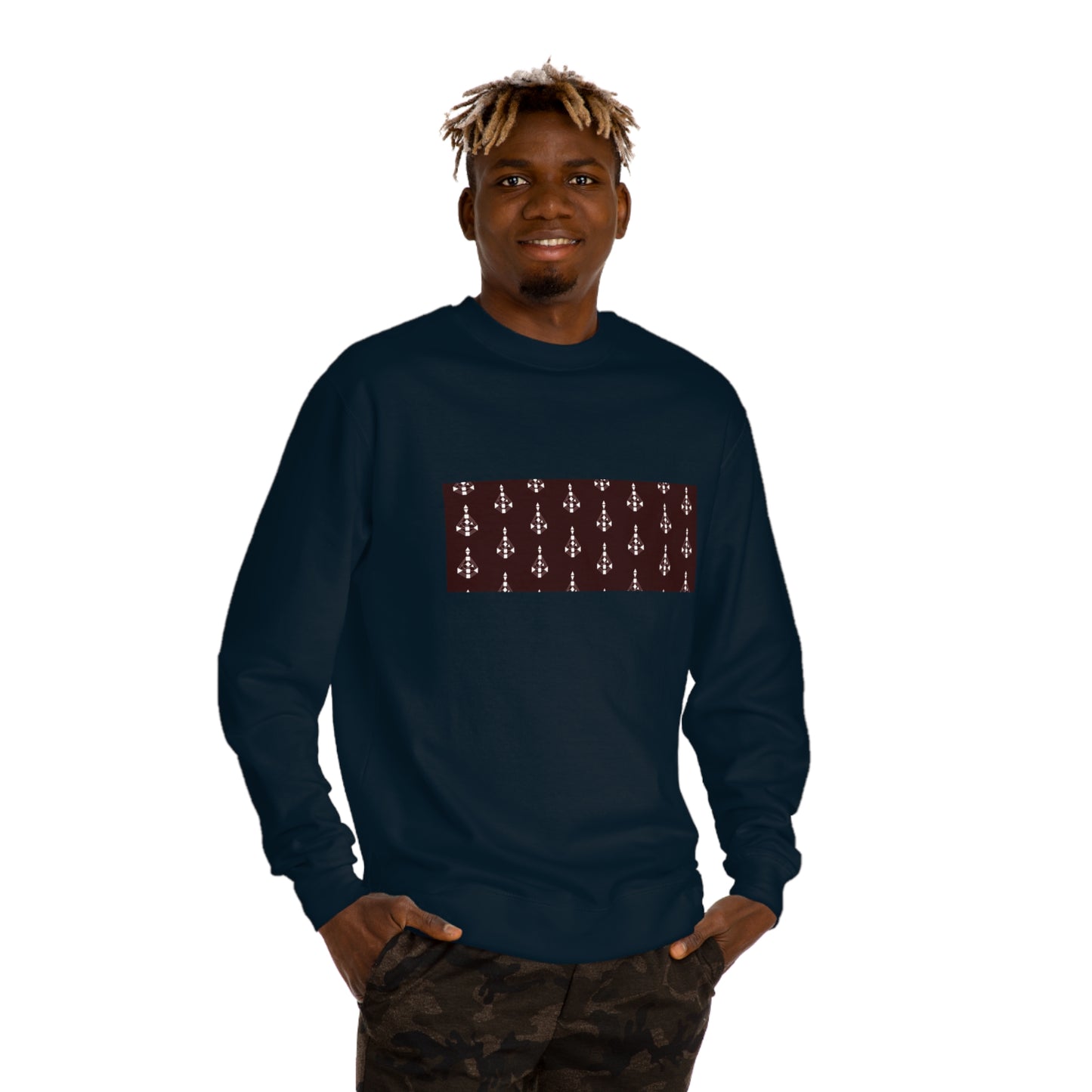 Unisex Body Graph Pattern Crew Neck Sweatshirt