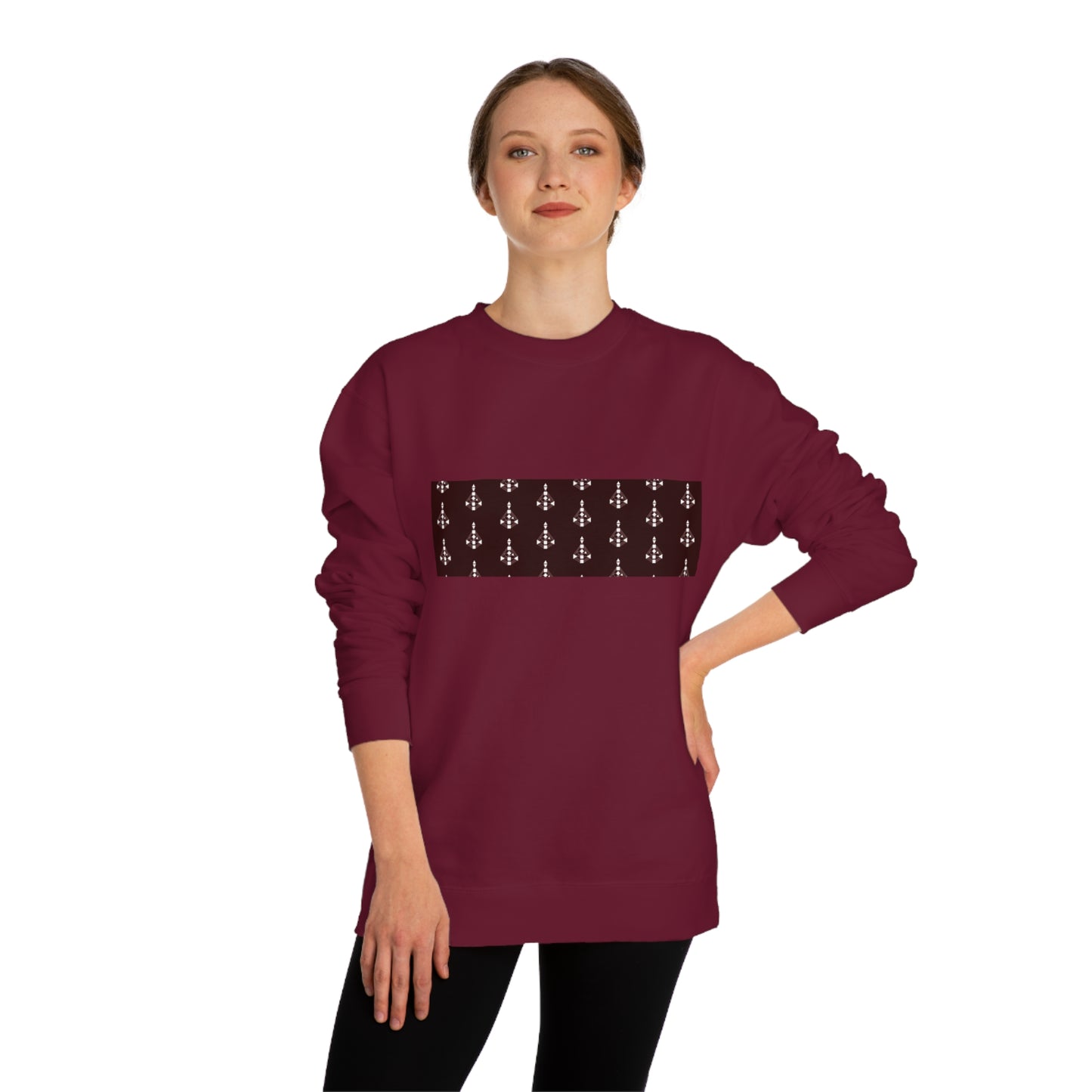 Unisex Body Graph Pattern Crew Neck Sweatshirt