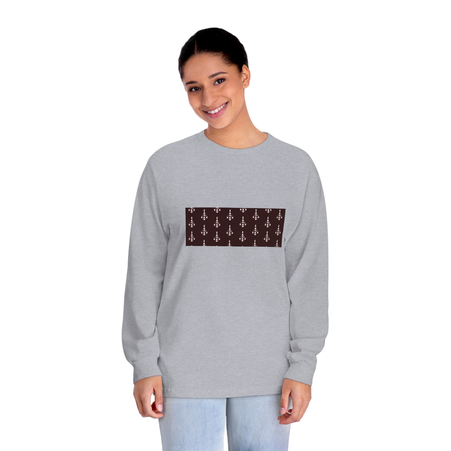 Unisex Body Graph pattern Long Sleeve T-Shirt