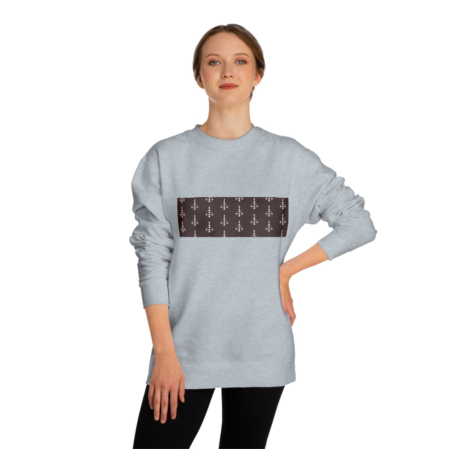 Unisex Body Graph Pattern Crew Neck Sweatshirt