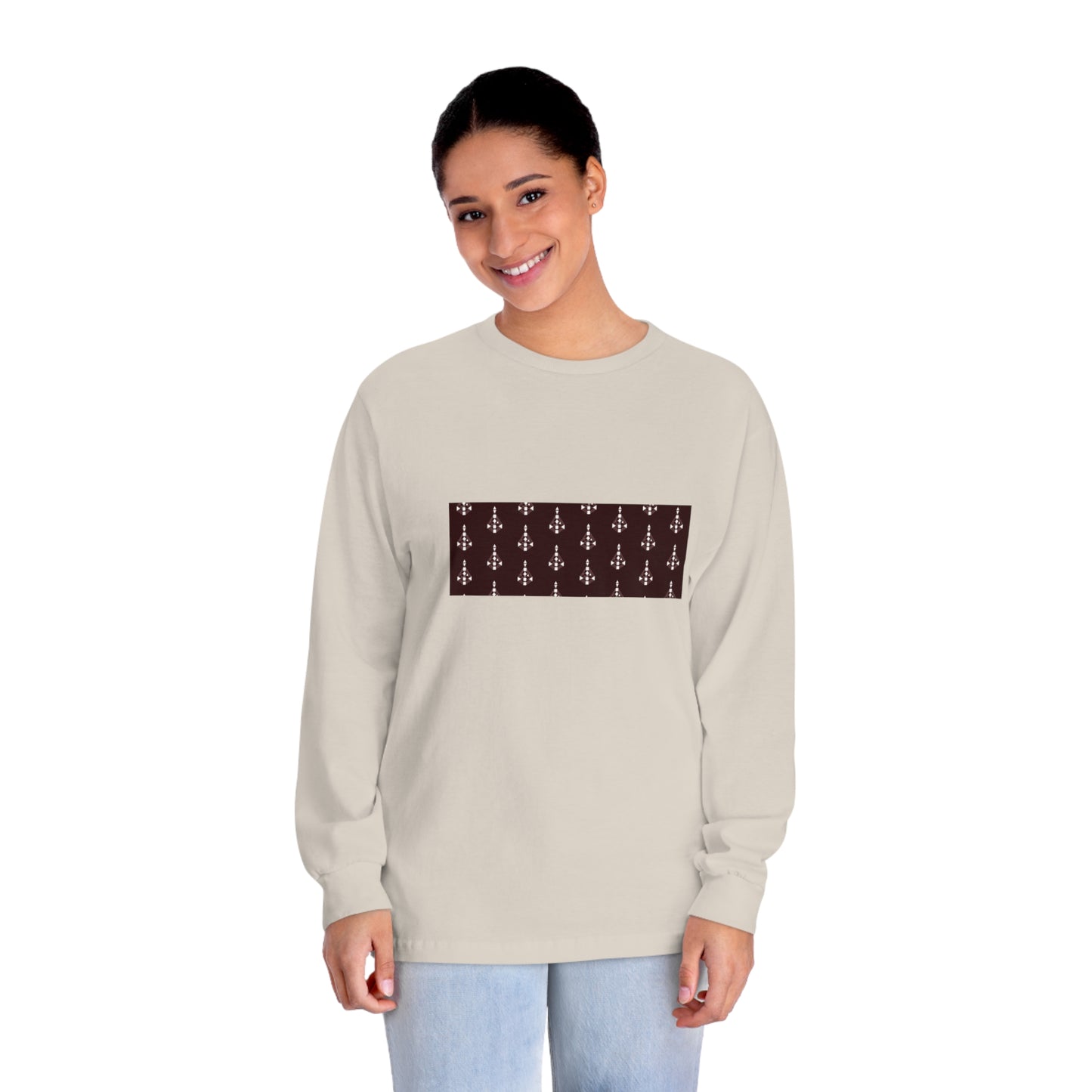 Unisex Body Graph pattern Long Sleeve T-Shirt