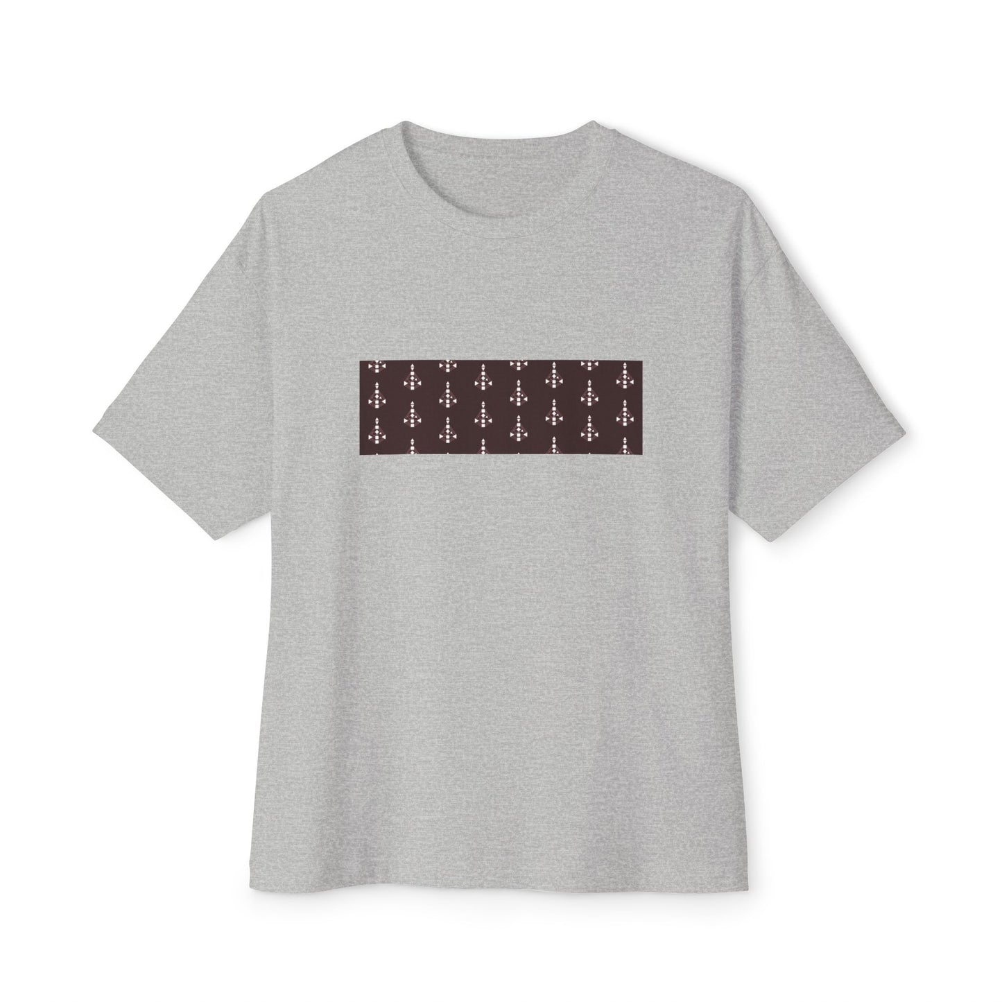 Unisex Body Graph pattern oversized Boxy Tee